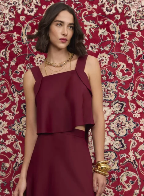 CONJUNTO BLUSA C/ALCAS FIVELA E SAIA - Imagem 4