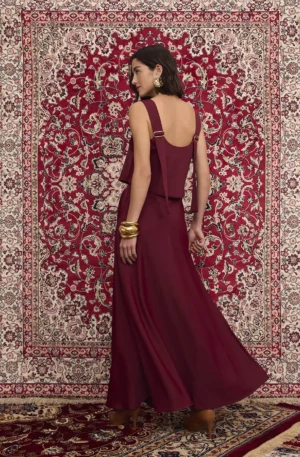 CONJUNTO BLUSA C/ALCAS FIVELA E SAIA - Imagem 5