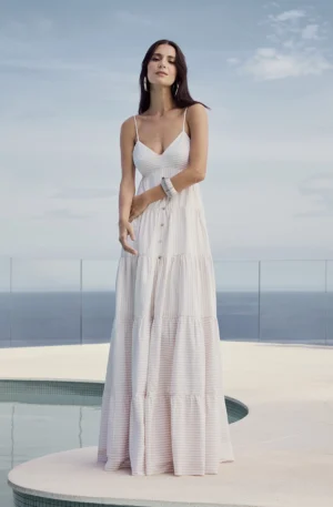 VESTIDO LONGO CAMADAS LISTRADO - Imagem 3