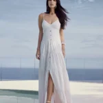 VESTIDO LONGO CAMADAS LISTRADO