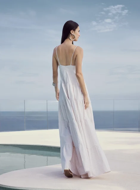 VESTIDO LONGO CAMADAS LISTRADO - Imagem 2