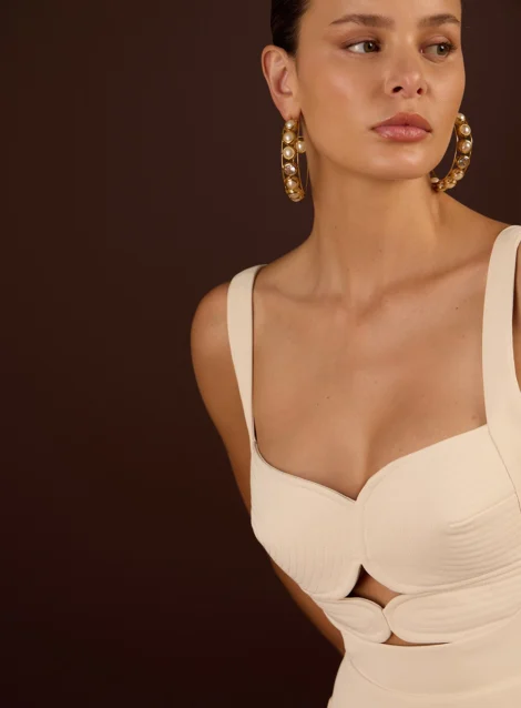 VESTIDO DECOTE PESPONTOS - Imagem 3