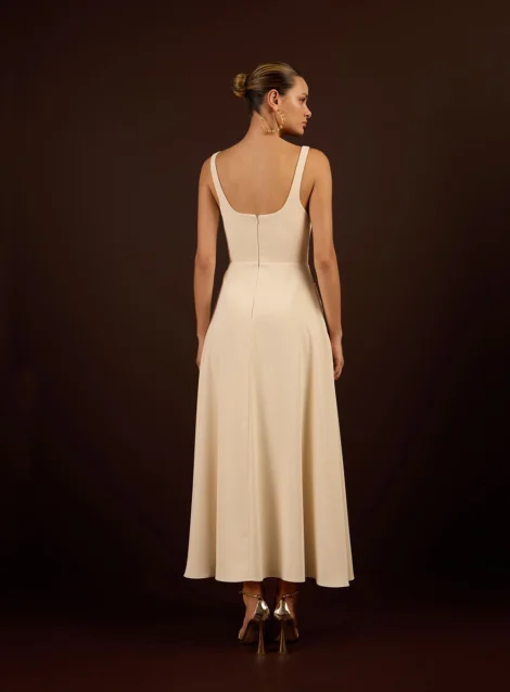 VESTIDO DECOTE PESPONTOS - Imagem 4