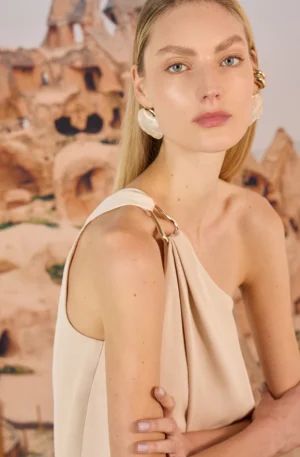 CONJUNTO BLUSA E SAIA DETALHE METAL BERLIM - Imagem 3