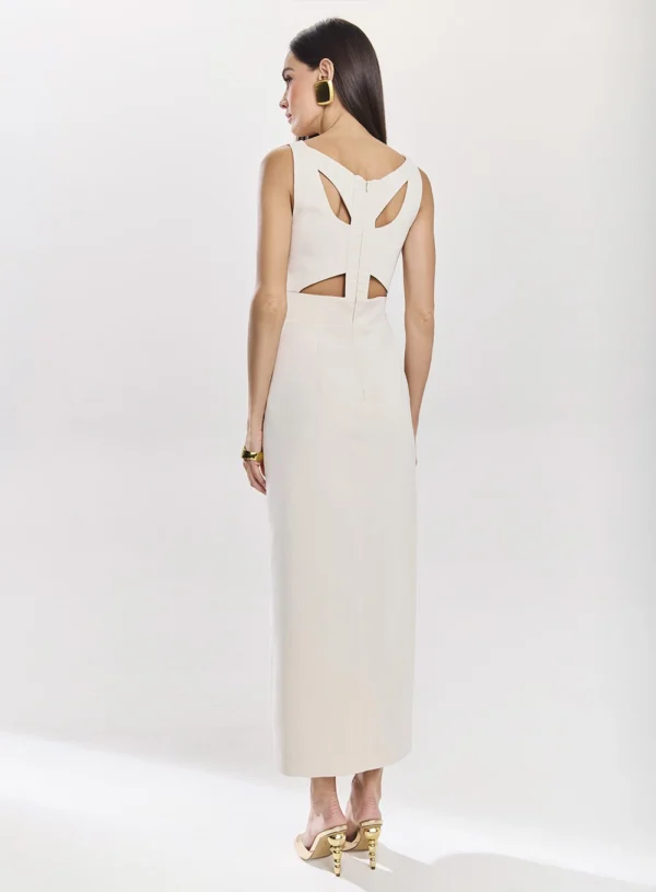 VESTIDO MIDI RETO DETALHE COSTAS - Imagem 2