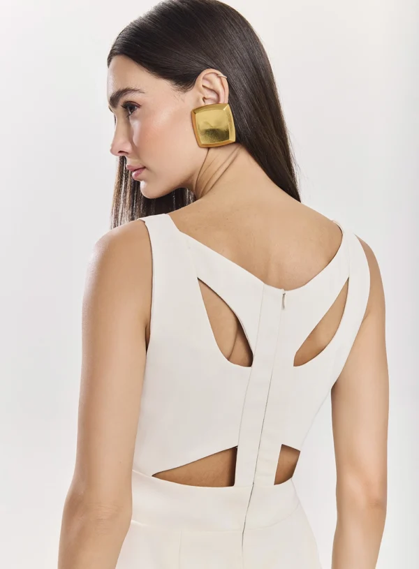 VESTIDO MIDI RETO DETALHE COSTAS - Imagem 4