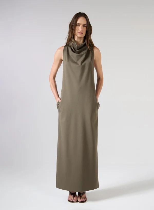 VESTIDO LONGO GOLA ALTA - Imagem 3