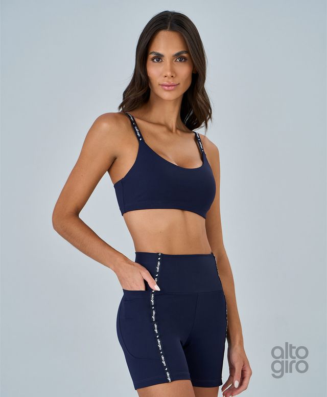 8n2SPkRQ BERMUDA ELÁSTICO PERSONALIZADO - AZUL VINIL - Imagem 1