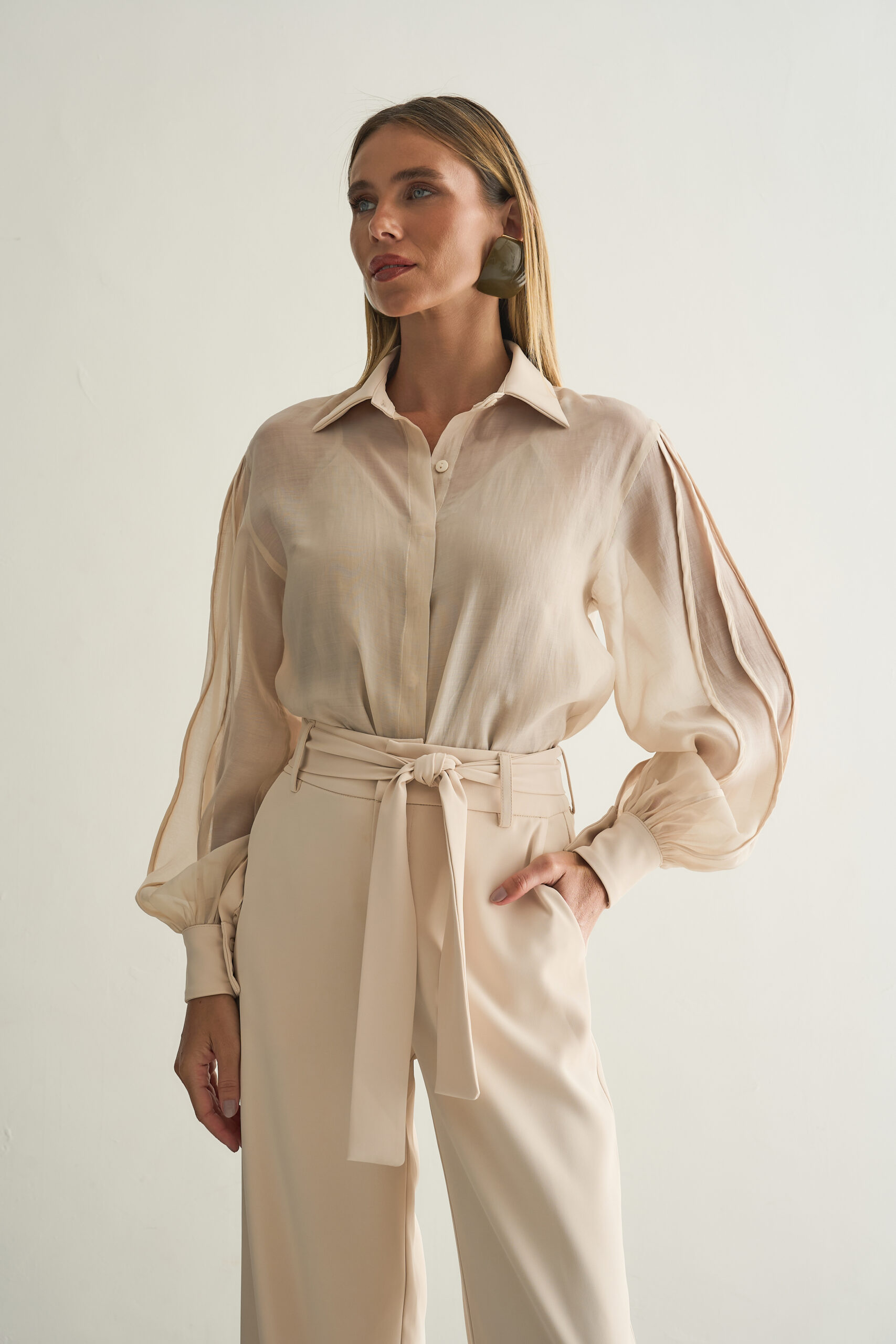 Cópia de 0016 CAMISA MILENA BEGE - Imagem 1