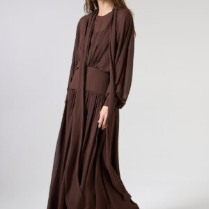 VESTIDO LONGO MANGA BUFANTE CHIFFON - Imagem 3