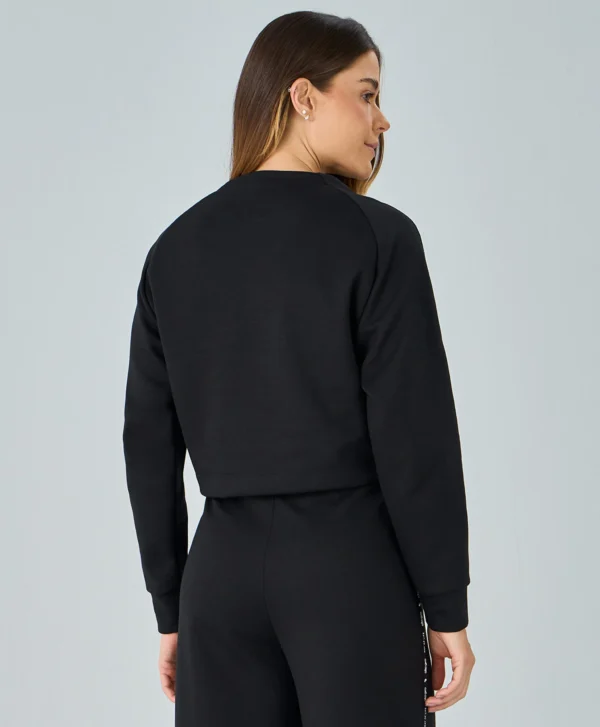 BLUSA RAGLAN COM ELÁSTICO PERSONALIZADO - PRETO - Imagem 2