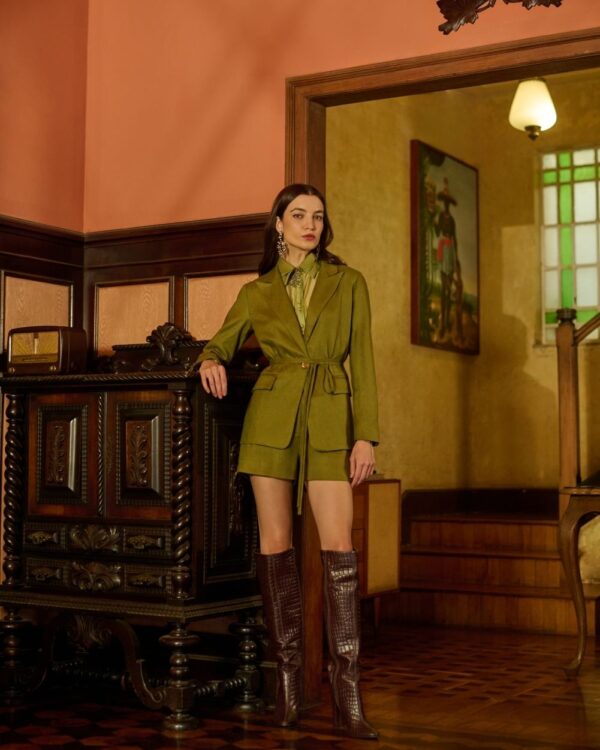 BLAZER MANGA LONGA VERDE - Imagem 3