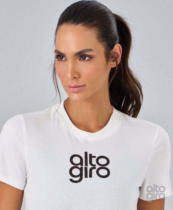 T-SHIRT BABY TEE LEOPARDO - BRANCO - Imagem 4