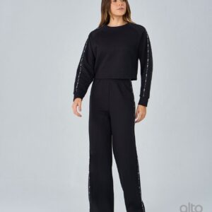 BLUSA RAGLAN COM ELÁSTICO PERSONALIZADO - PRETO - Imagem 3