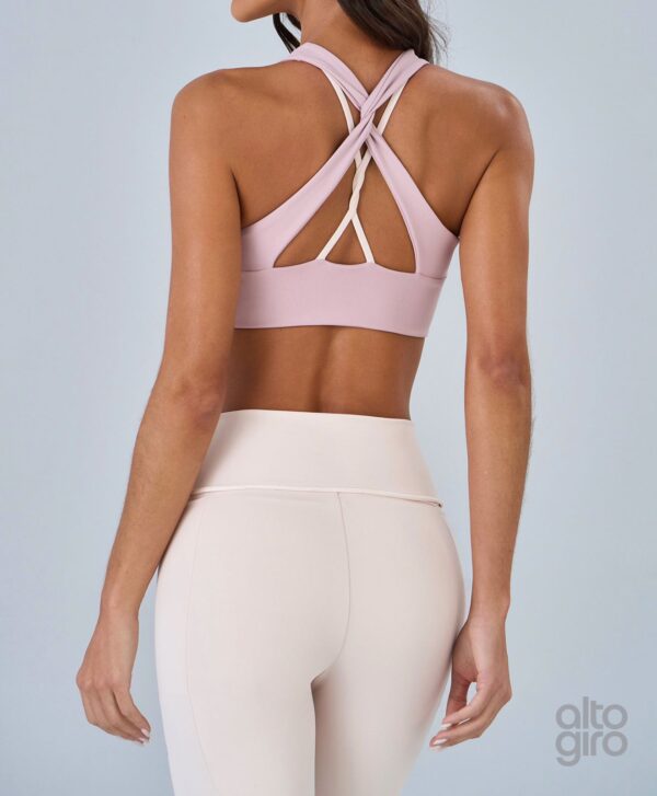 TOP BICOLOR COSTAS CRUZADAS - ROSA BAUNILHA - Imagem 2