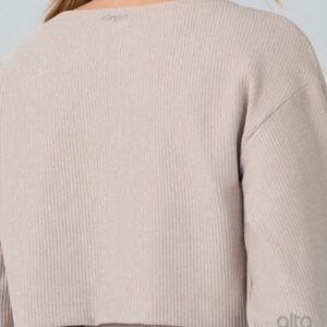 BLUSA CANELADA COMFY - BEGE - Imagem 3