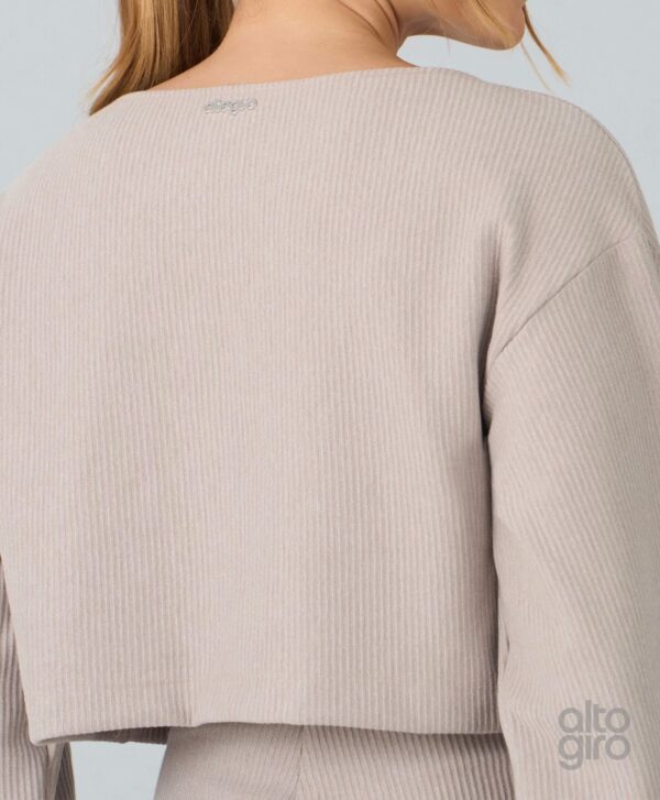 BLUSA CANELADA COMFY - BEGE - Imagem 3