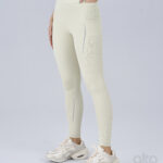 LEGGING RECORTES CANELADOS - AMARELO CREME