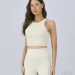 TOP COM RECORTE ABERTURA NAS COSTAS - AMARELO CREME
