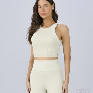 TOP COM RECORTE ABERTURA NAS COSTAS - AMARELO CREME