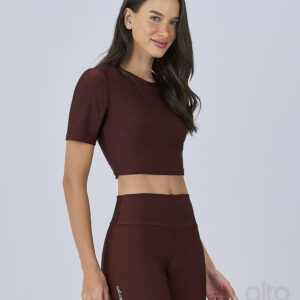 T-SHIRT CROPPED AJUSTADA - VERMELHO RUBRO - Imagem 3
