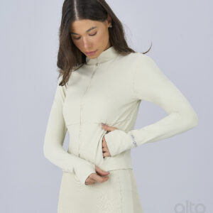 JAQUETA AJUSTADA COM BOLSO - AMARELO CREME - Imagem 4