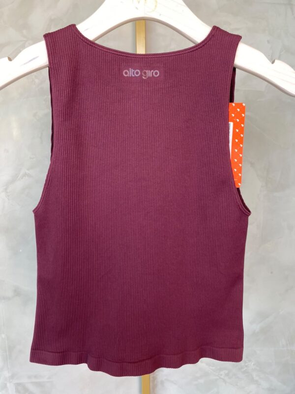 REGATA CANELADA SEM COSTURA – VERMELHO MARSALA - Imagem 3