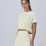 T-SHIRT AERODRY LOGO - AMARELO CREME