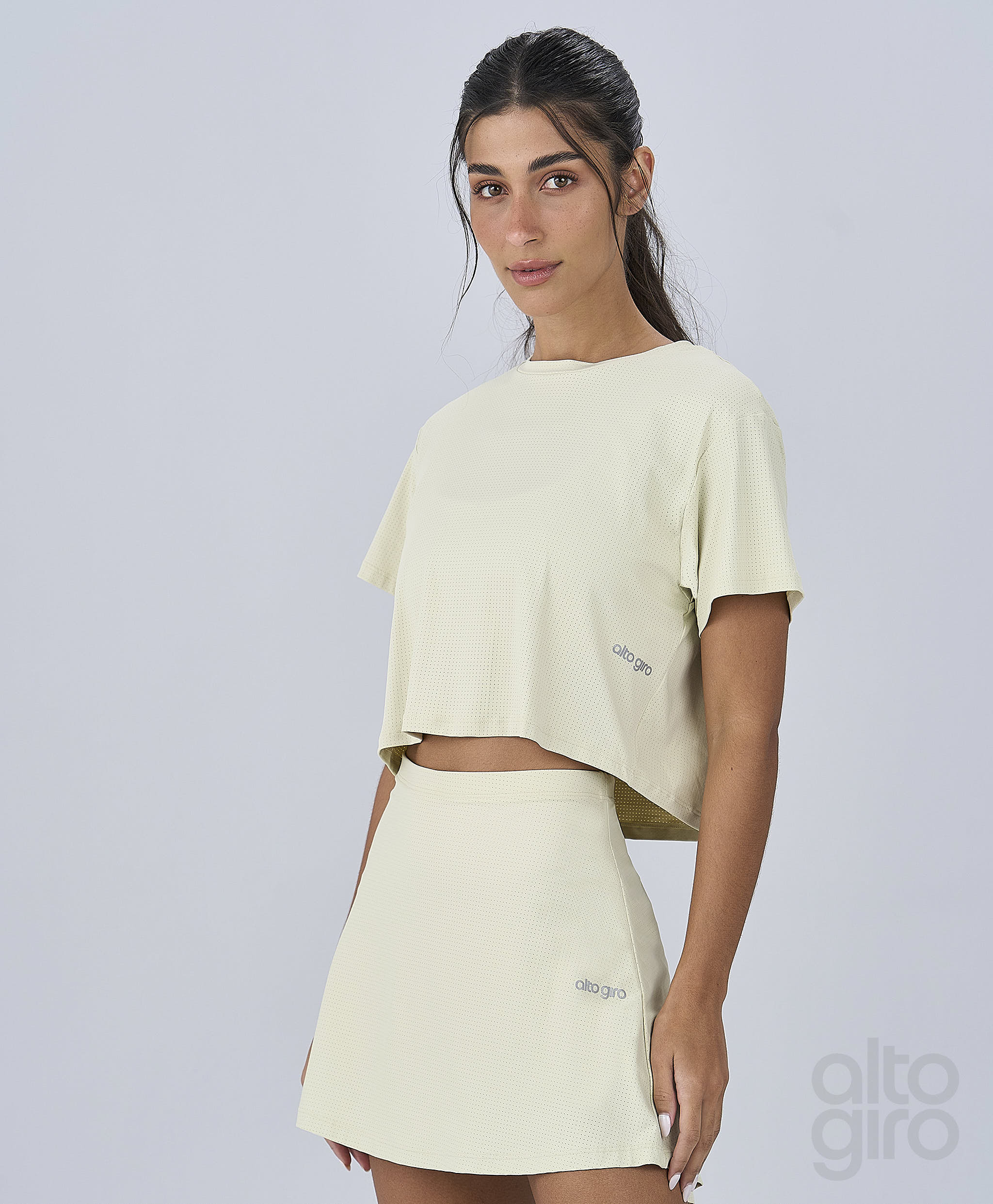 2631002-C6221-4 T-SHIRT AERODRY LOGO - AMARELO CREME - Imagem 1