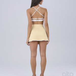 SAIA ASSIMETRICA BICOLOR - BEGE CREMOSO - Imagem 4