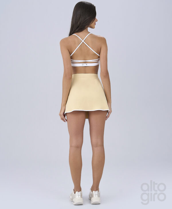 SAIA ASSIMETRICA BICOLOR - BEGE CREMOSO - Imagem 4