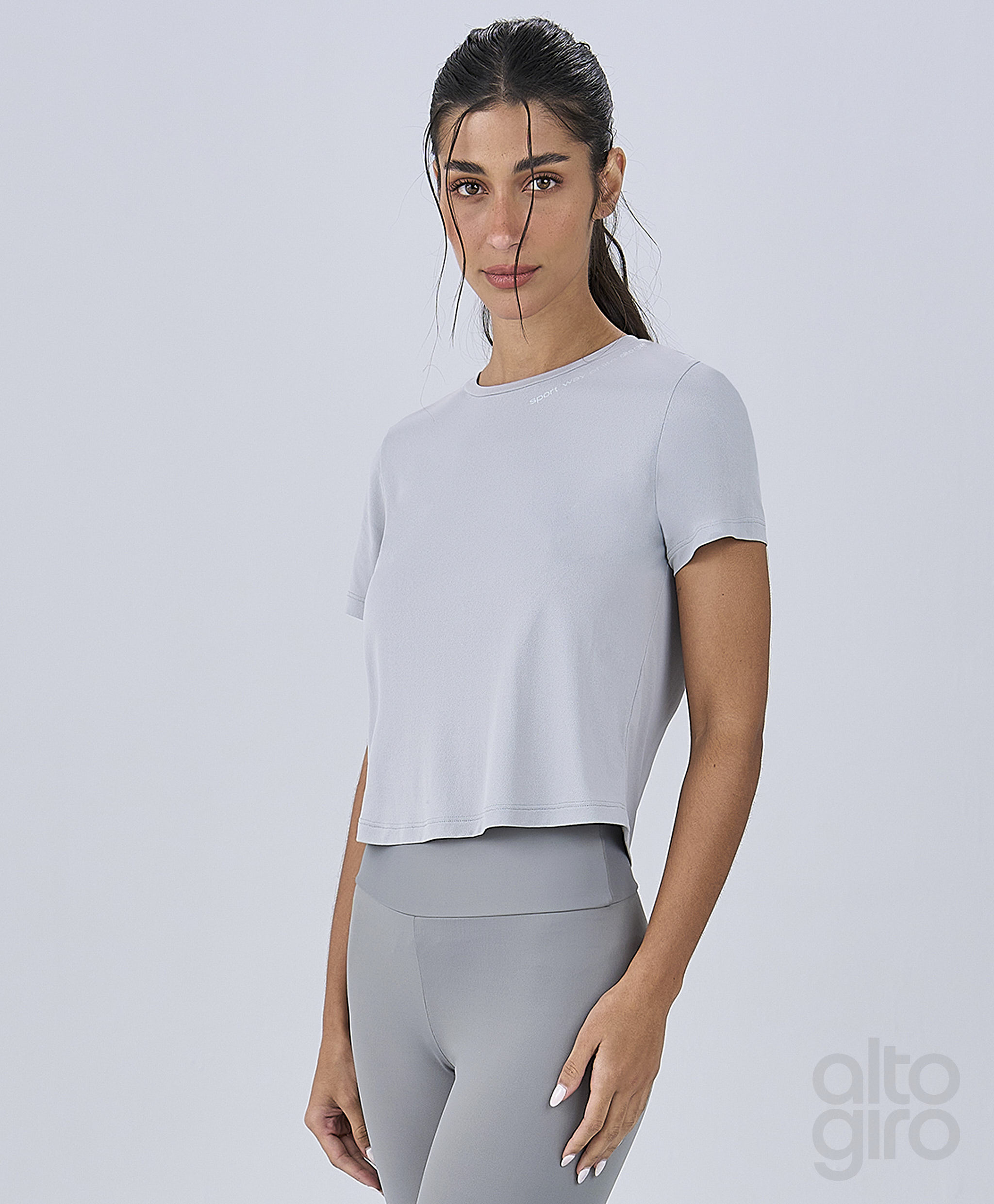 2631709-C6211-3 T-SHIRT CROPPED ESSENTIALS - CINZA NIQUEL - Imagem 1