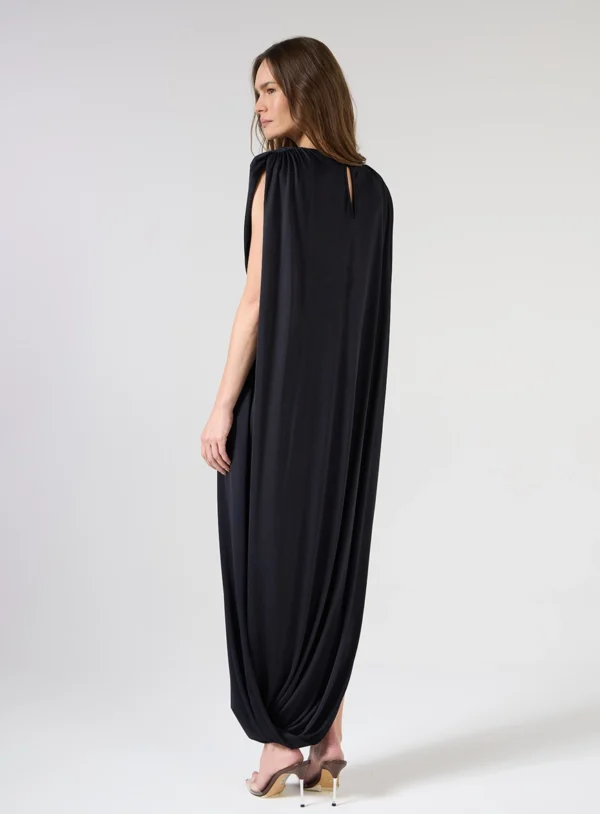 VESTIDO MIDI CAPA ASSIMÉTRICA - Imagem 3