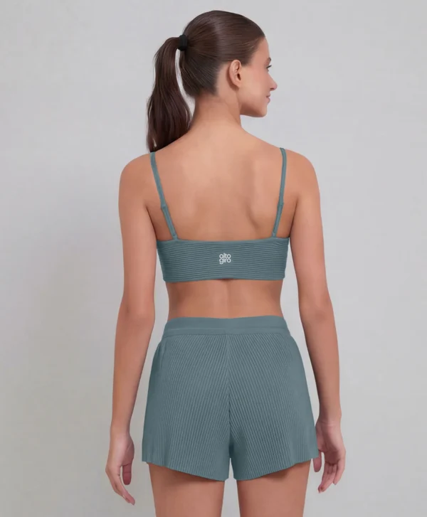 TOP PLISSADO ALTO GIRO - CINZA SOBRIO - Imagem 2